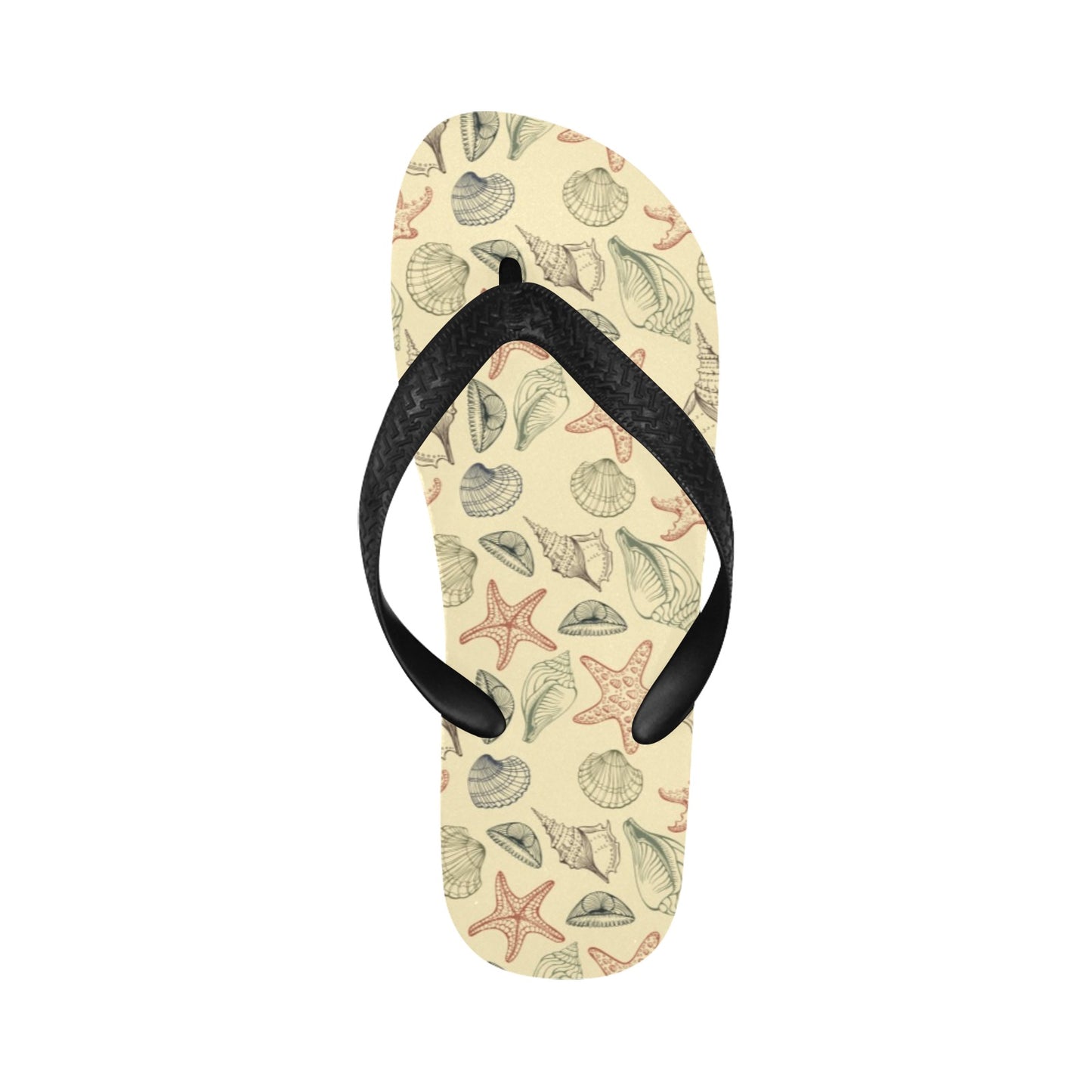 Seashell Print Design LKS305 Flip Flops