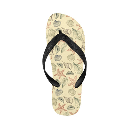 Seashell Print Design LKS305 Flip Flops