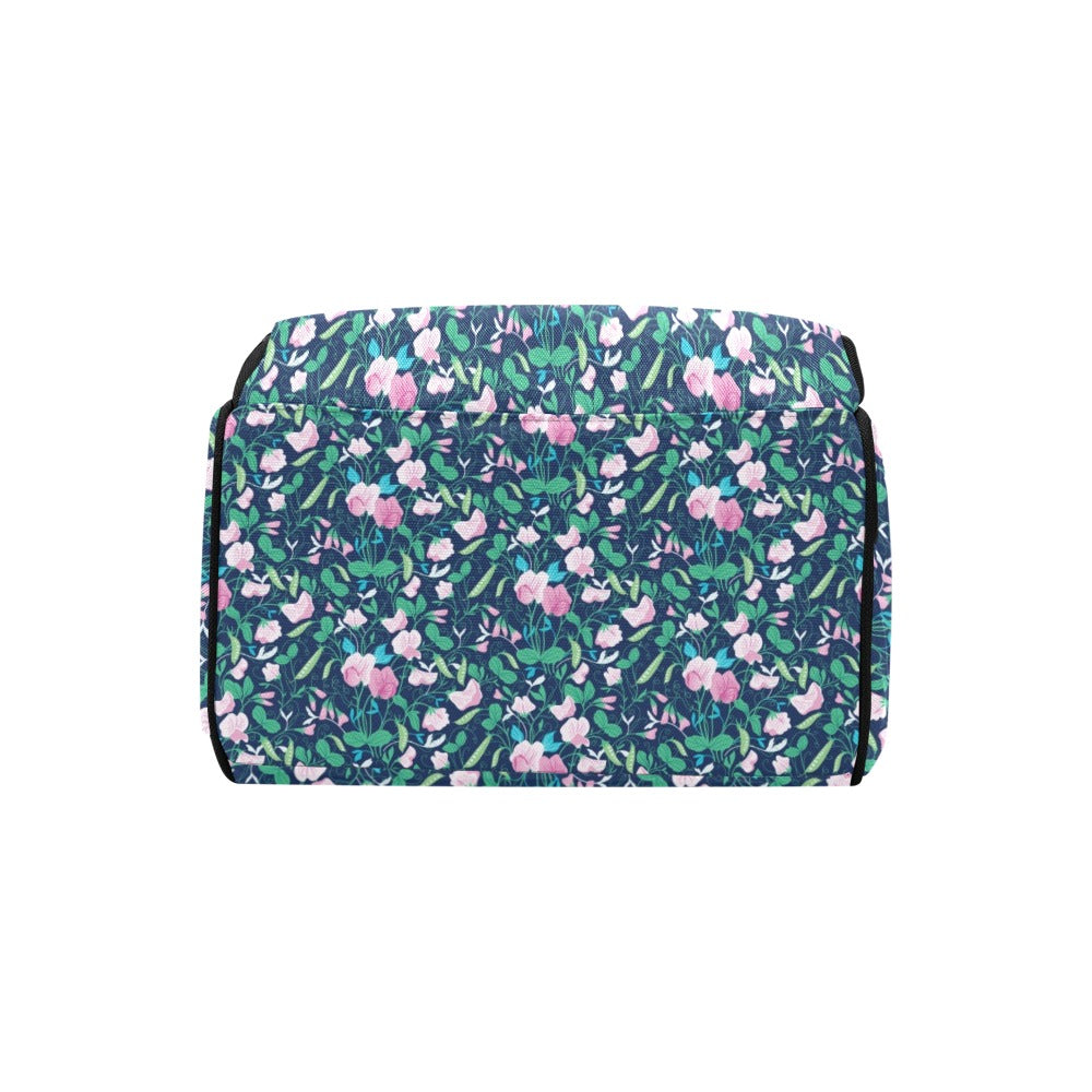 Sweet Pea Print Design LKS303 Diaper Bag Backpack
