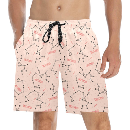 Sagittarius Star Print Design LKS302 Men's Swim Trunks Beach Shorts