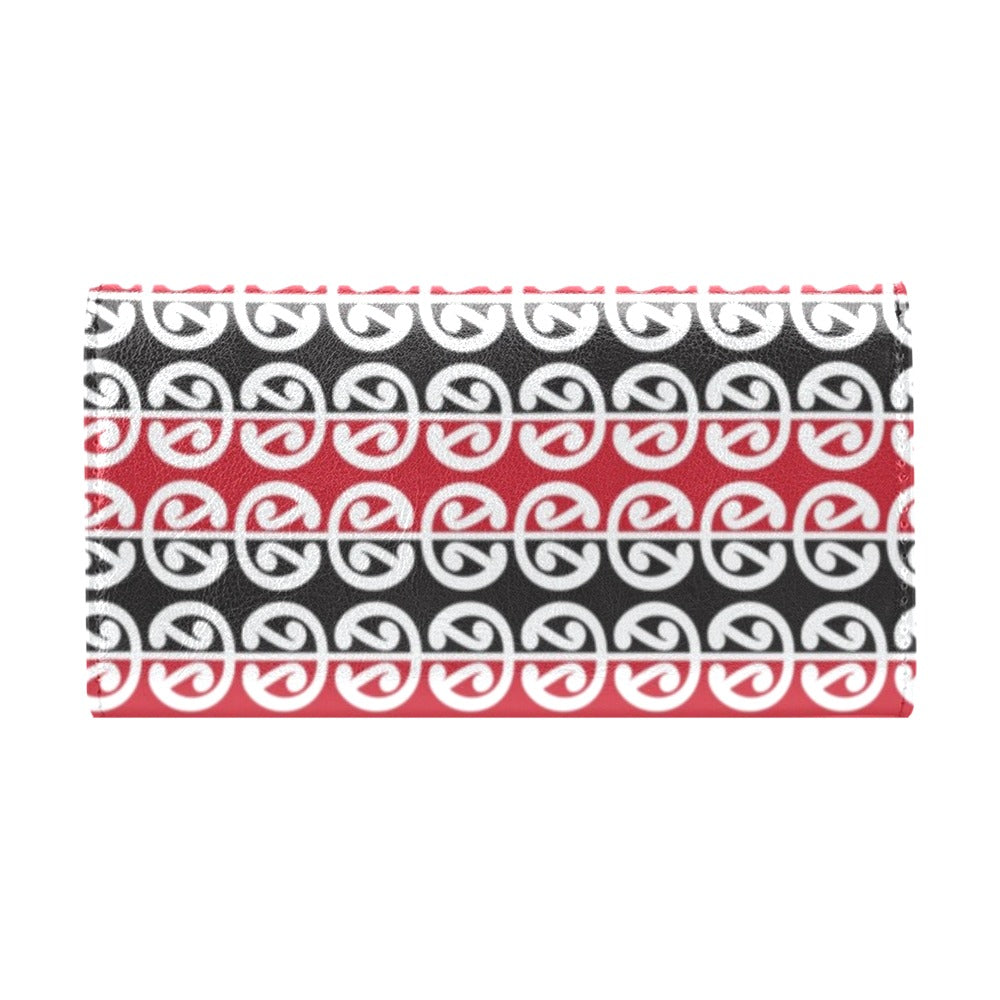 Maori Classic Themed Design Print Women's Trifold Wallet