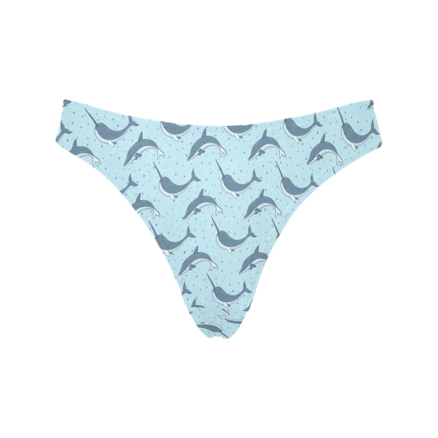 Narwhal Dolphin Print Women's Thongs