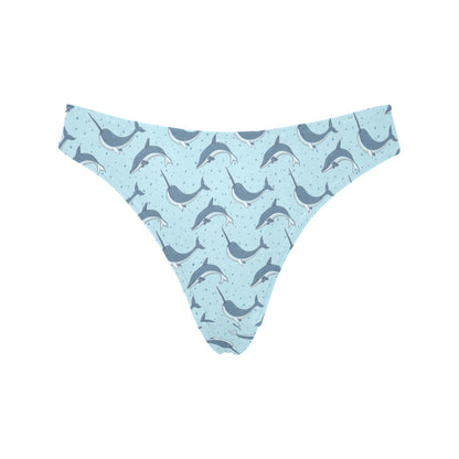 Narwhal Dolphin Print Women's Thongs