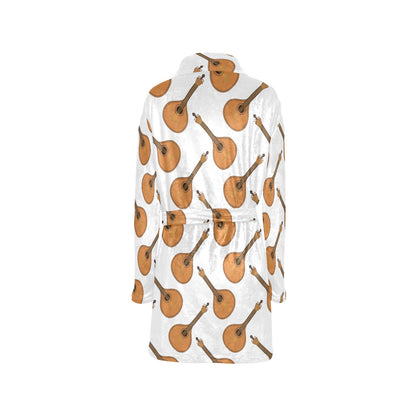 Mandolin Pattern Print Design 01 Women's Fleece Robe