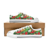 Salad Mix Vegetableprint Design LKS301 Women's White Low Top Shoes