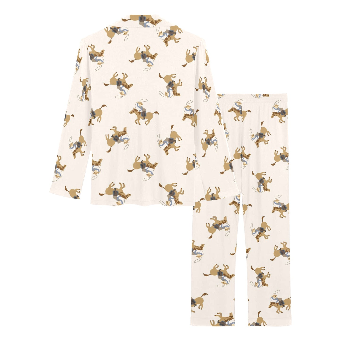 Cowboy Pattern Print Design 01 Women's Long Pajama Set