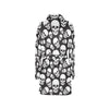 Skull Print Design LKS301 Women's Fleece Robe