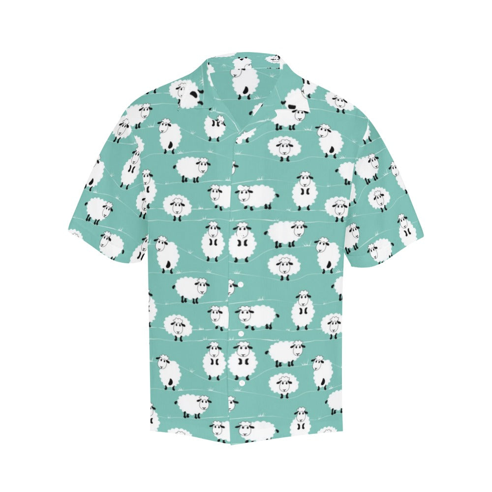 Sheep Print Design LKS404 Men's Men's Hawaiian Shirt
