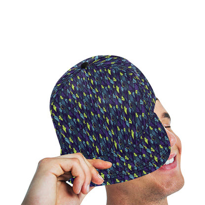 Shark Neon color Print Snapback Cap