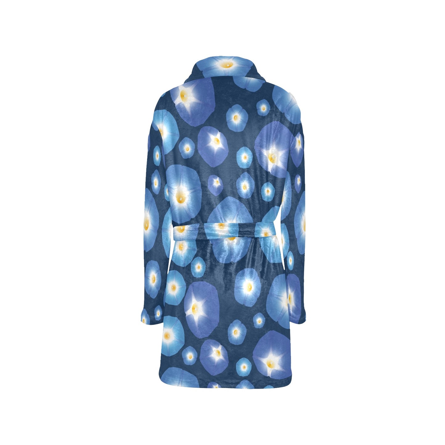 Morning Glory Pattern Print Design 02 Women's Fleece Robe