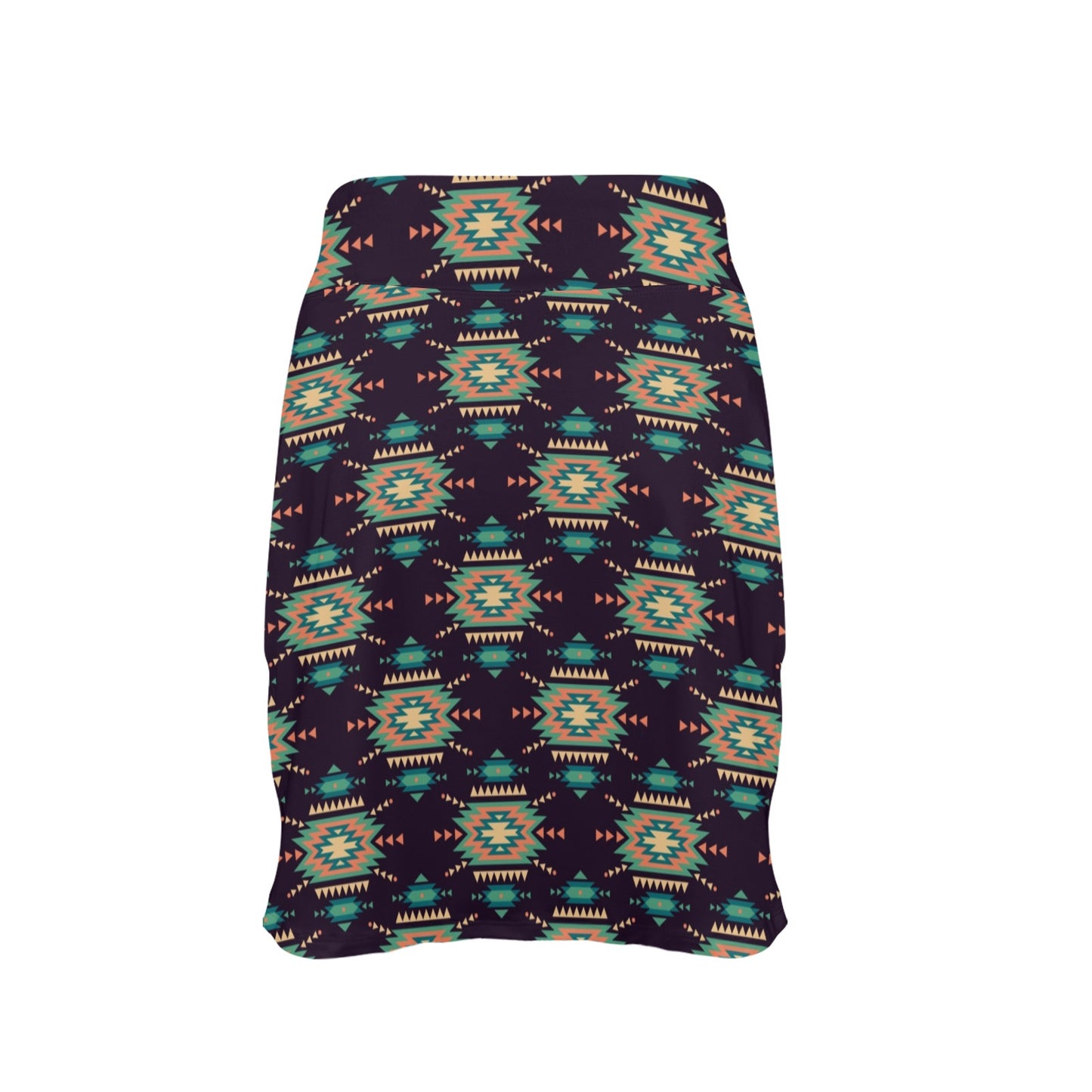 Navajo Geometric Style Print Pattern 17" Golf & Pickleball Skort with Pockets