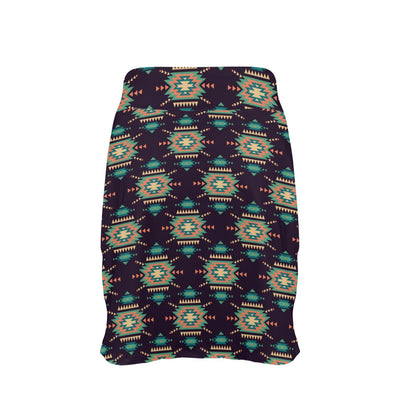 Navajo Geometric Style Print Pattern 17" Golf & Pickleball Skort with Pockets