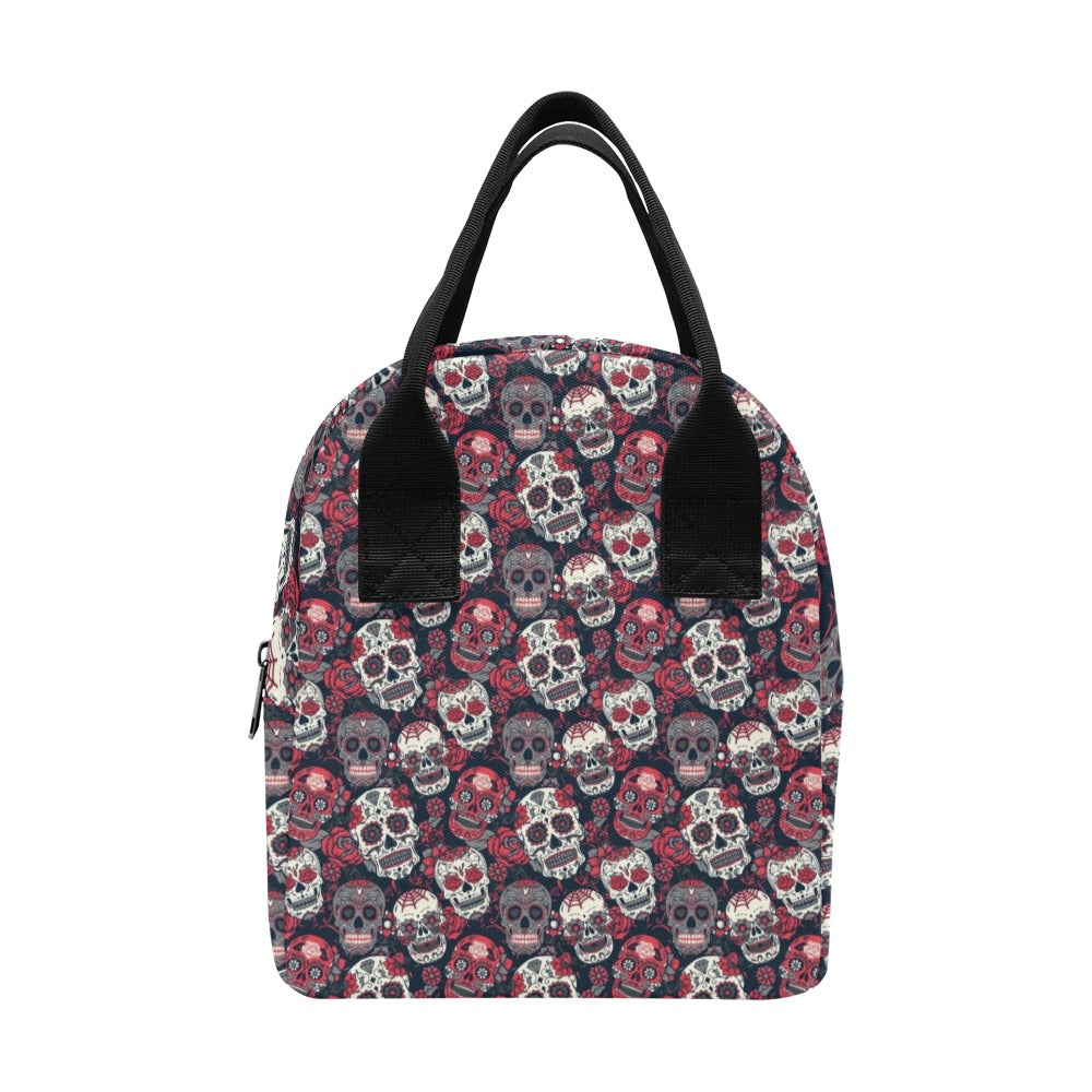 Sugar Skull Print Design LKS303 Insulated Lunch Bag
