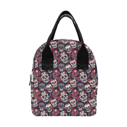 Sugar Skull Print Design LKS303 Insulated Lunch Bag
