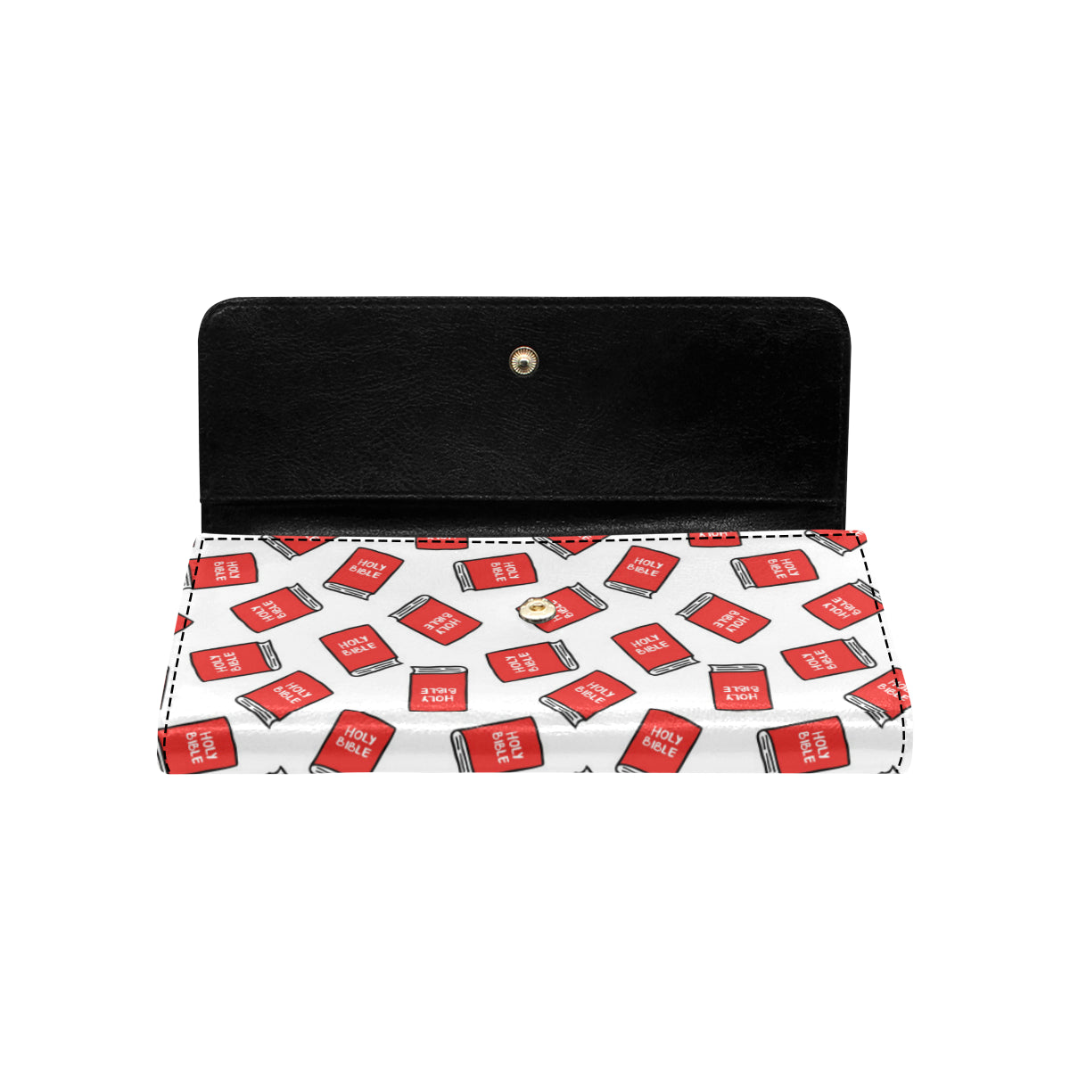 Bible Pattern Print Design 03 Women's Trifold Wallet