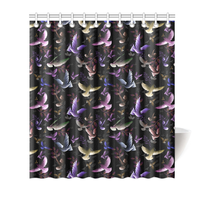 Pigeon Pattern Print Design 01 Shower Curtain