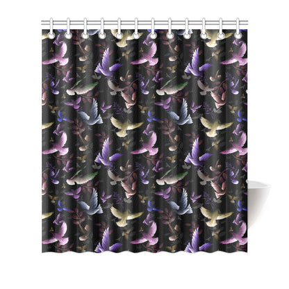 Pigeon Pattern Print Design 01 Shower Curtain