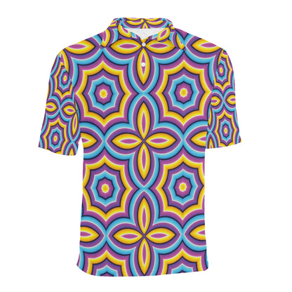 Optical illusion Pattern Print Design A03 Men Polo Shirt