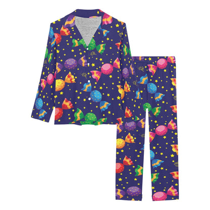 Candy Pattern Print Design CA06 Women's Long Pajama Set