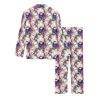 Sheep Print Design LKS403 Women's Long Pajama Set