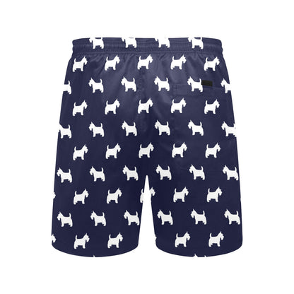 Scottish Terriers Print Design LKS3019 Men's Swim Trunks Beach Shorts
