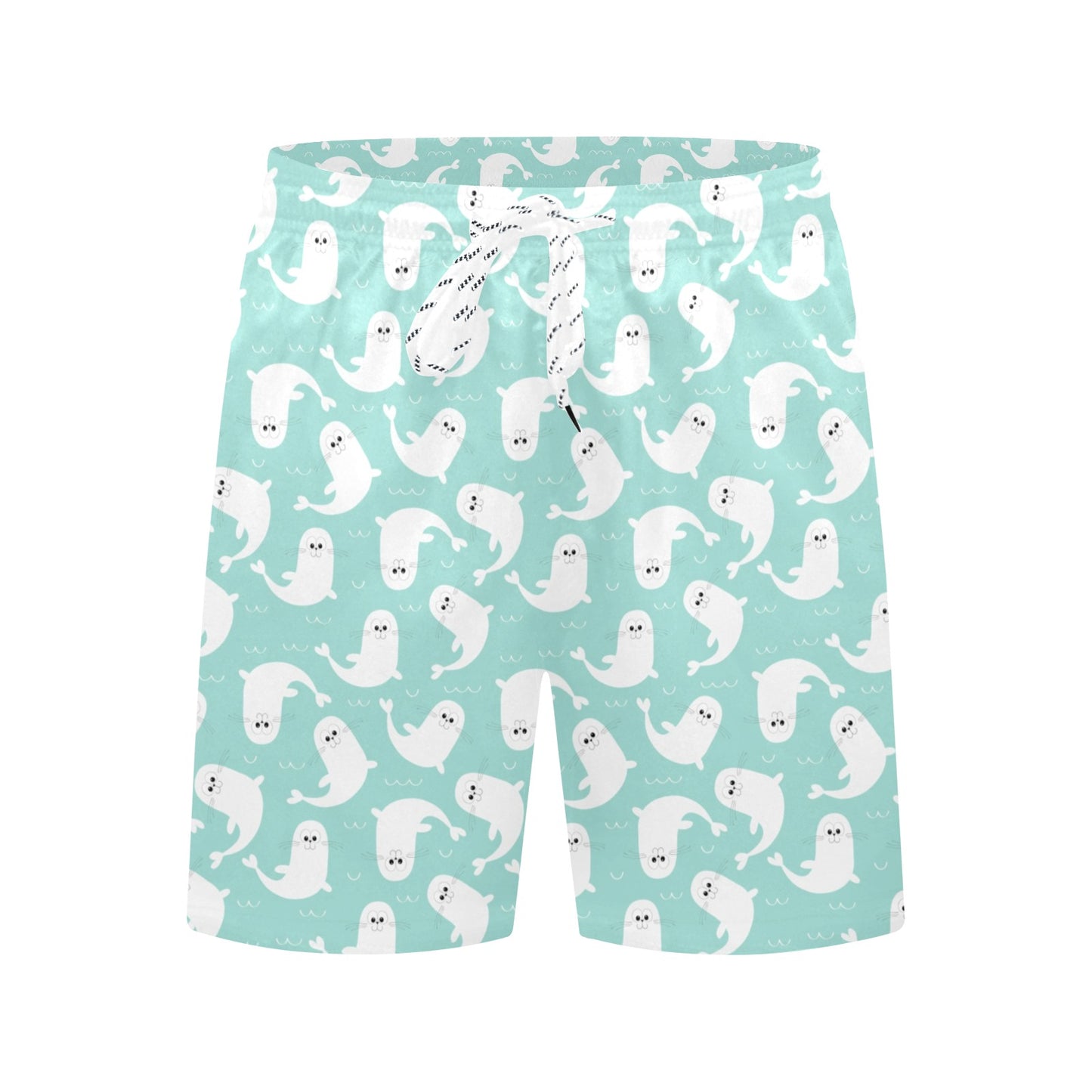 Sea Lion Print Design LKS401 Men's Swim Trunks Beach Shorts