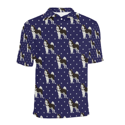 Alaskan Malamute Pattern Print Design 04 Men Polo Shirt