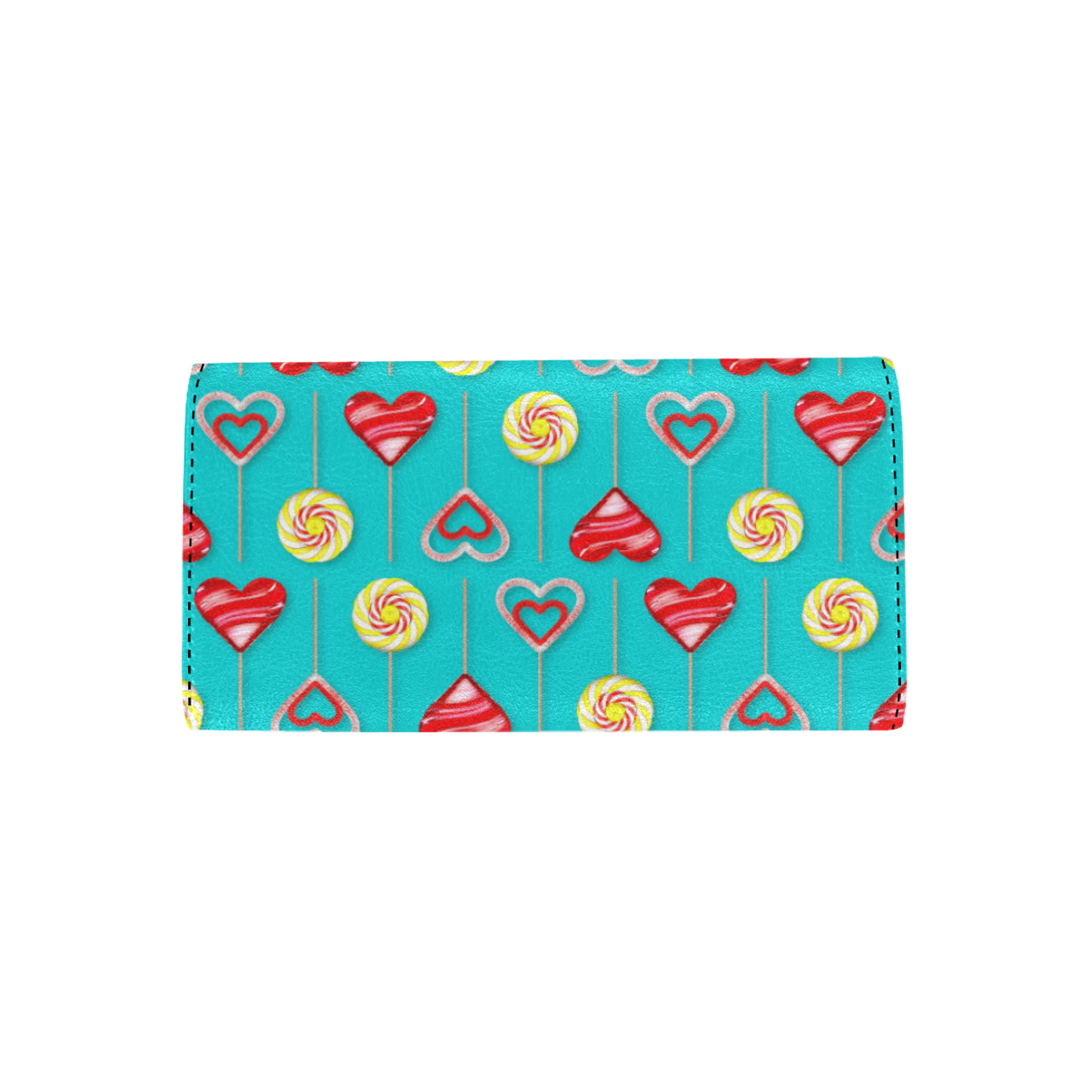 Lollipop Pattern Print Design LL06 Women's Trifold Wallet