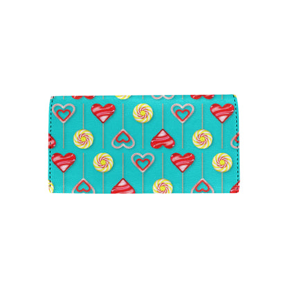 Lollipop Pattern Print Design LL06 Women's Trifold Wallet