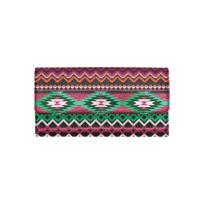 Mexican Pattern Print Design 01 Women's Trifold Wallet