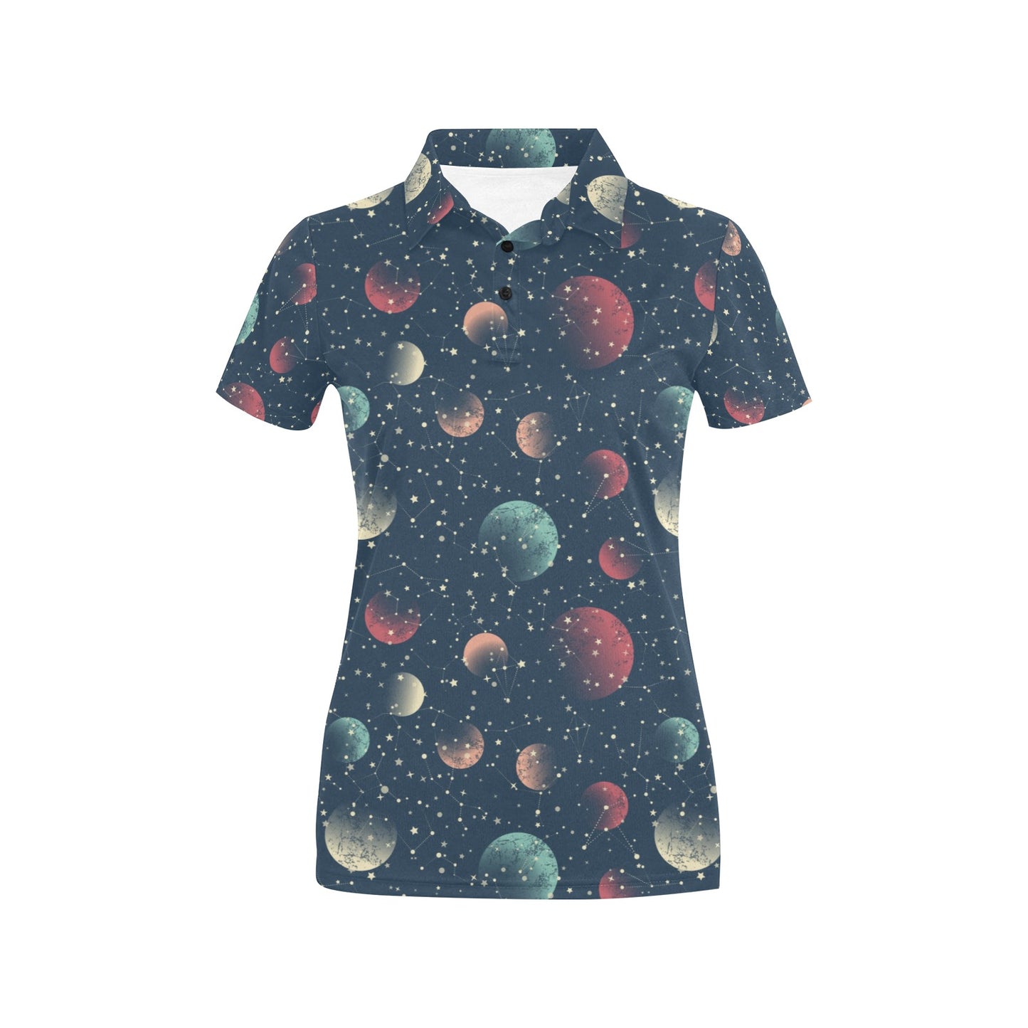 Cosmic Pattern Print Design 04 Women's Polo Shirt