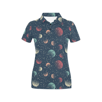 Cosmic Pattern Print Design 04 Women's Polo Shirt