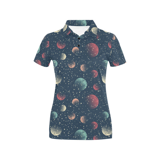 Cosmic Pattern Print Design 04 Women's Polo Shirt