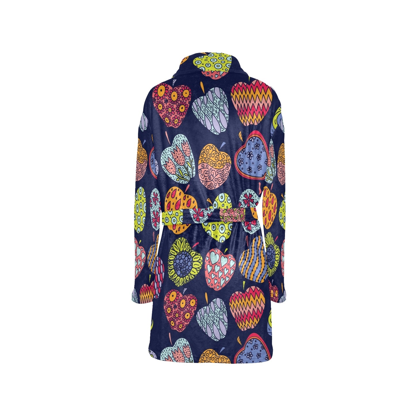 Apple Pattern Print Design AP05 Women's Fleece Robe