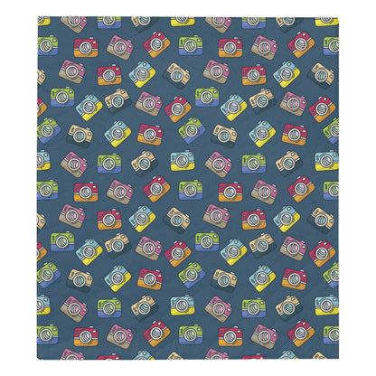 Camera Pattern Print Design 03 Premium Quilt