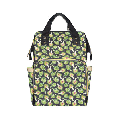 Artichoke Pattern Print Design 01 Diaper Bag Backpack