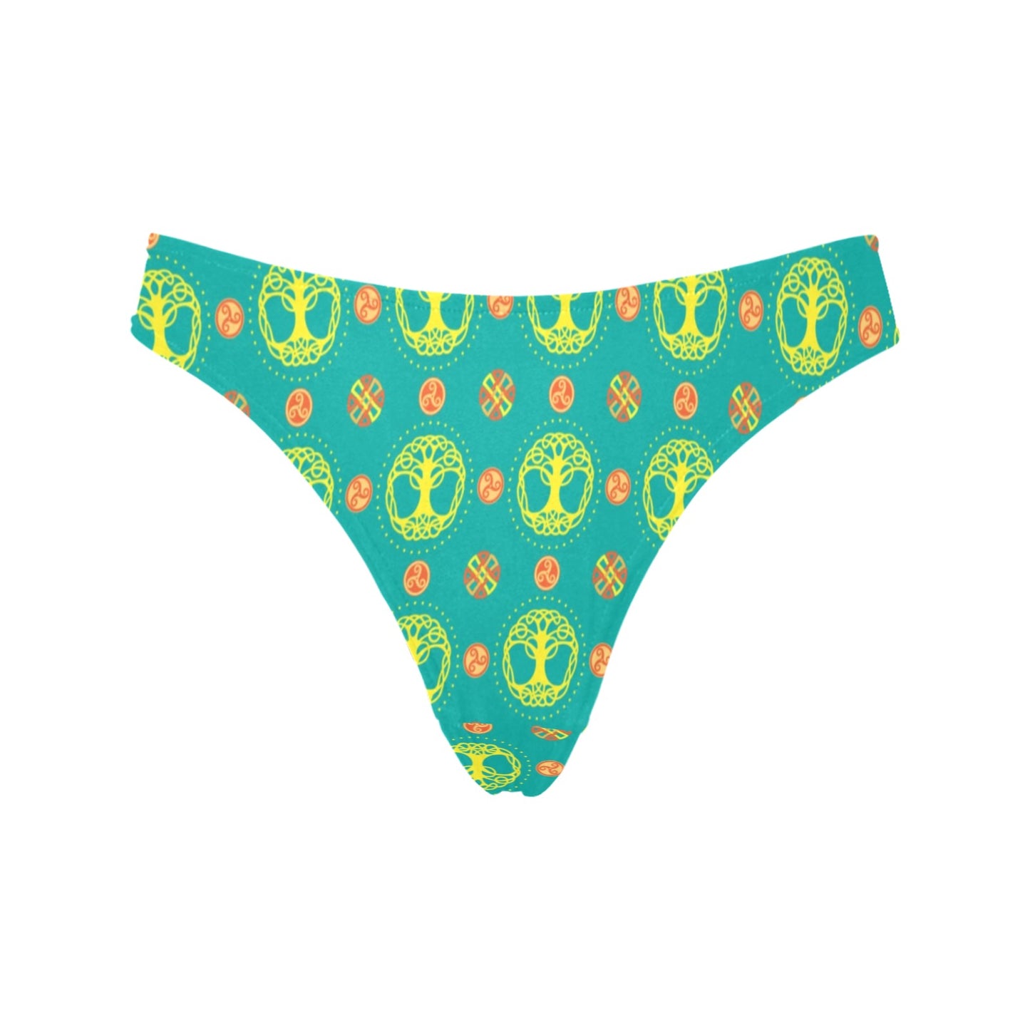 Celtic Tree of Life Print Pattern Women's Thongs