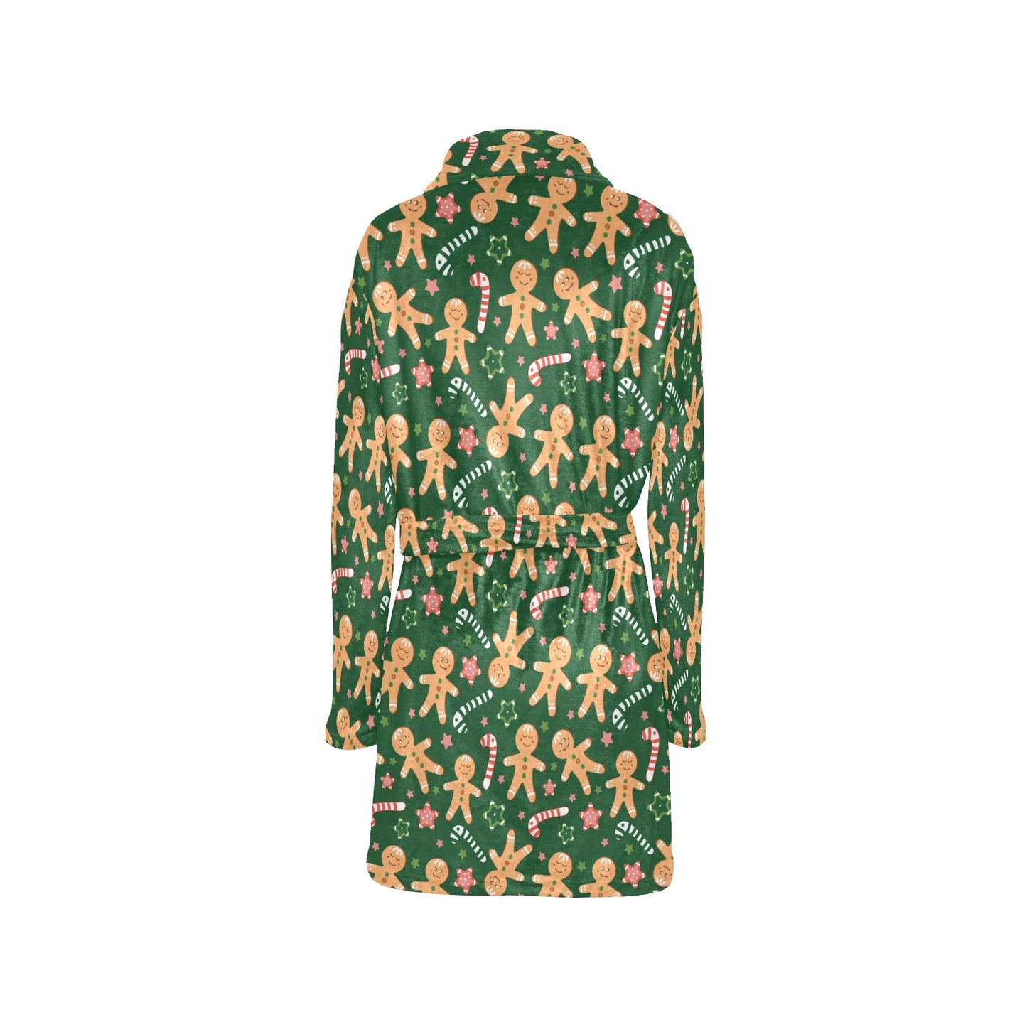 Gingerbread Pattern Print Design 04 Women's Fleece Robe
