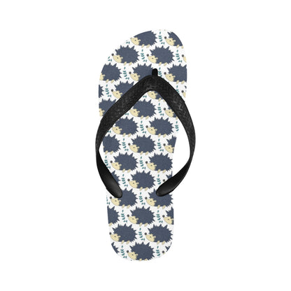 Hedgehog Print Design LKS401 Flip Flops