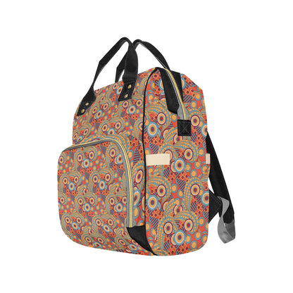 African Pattern Print Design 06 Diaper Bag Backpack