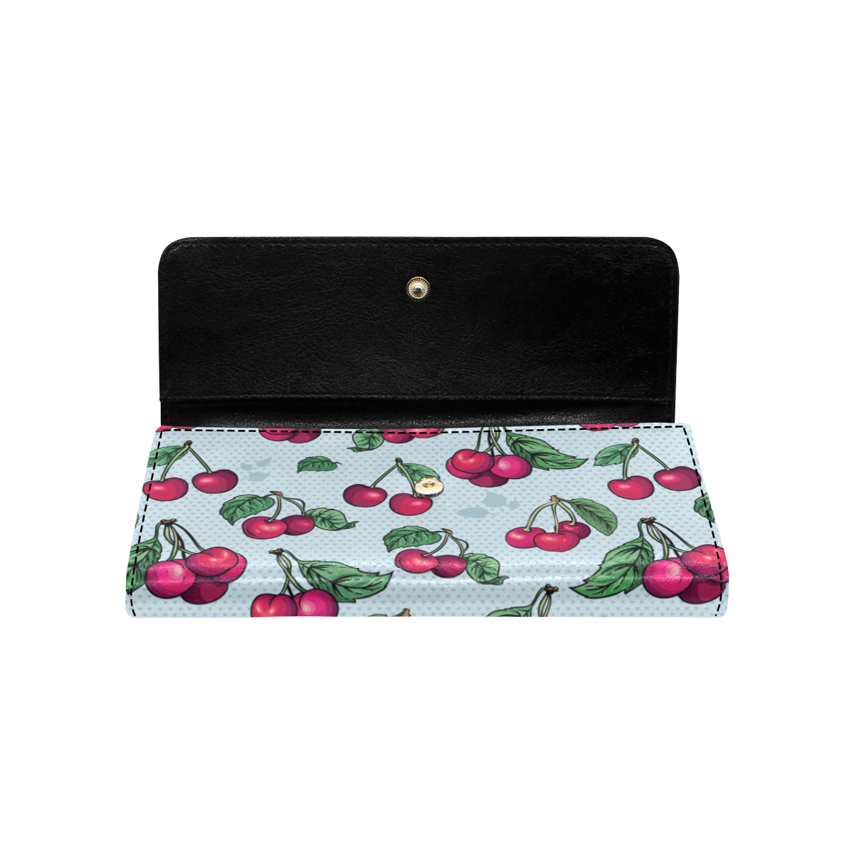 Cherry Pattern Print Design CH01 Women's Trifold Wallet