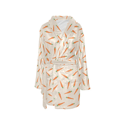 Carrot Pattern Print Design 07 Women's Fleece Robe