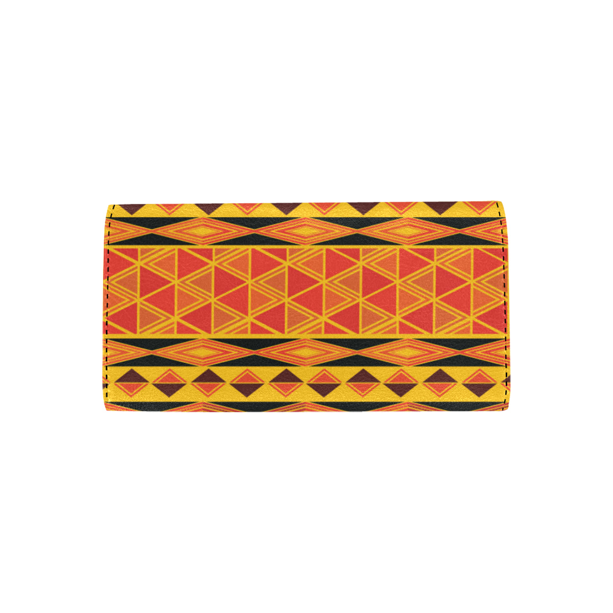 African Pattern Print Design 01 Women's Trifold Wallet