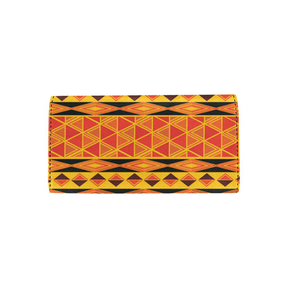 African Pattern Print Design 01 Women's Trifold Wallet