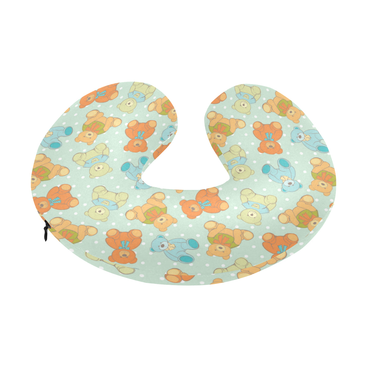 Bear Pattern Print Design 02 U-Shaped Travel Neck Pillow