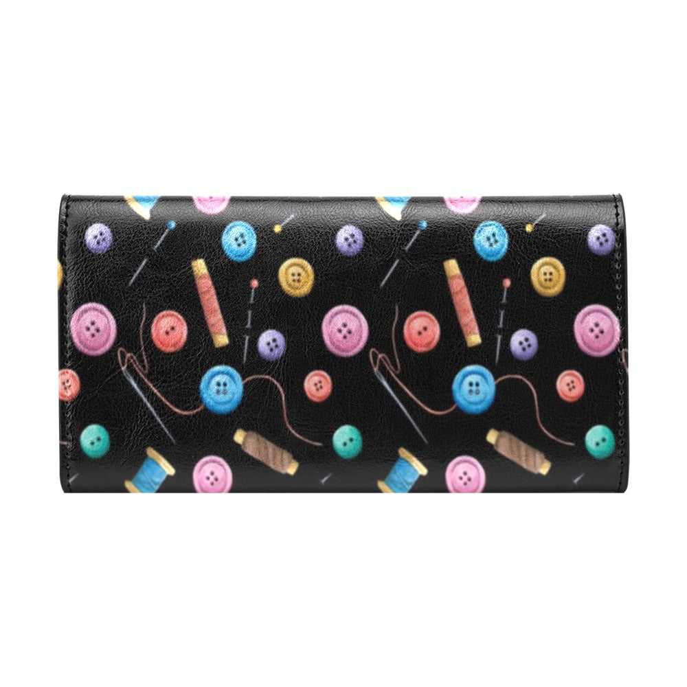 Sewing Print Design LKS309 Women's Trifold Wallet