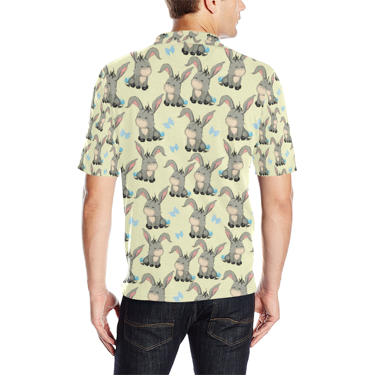 Donkey Baby Pattern Print Design 02 Men Polo Shirt
