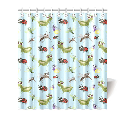 Ladybug Pattern Print Design 01 Shower Curtain