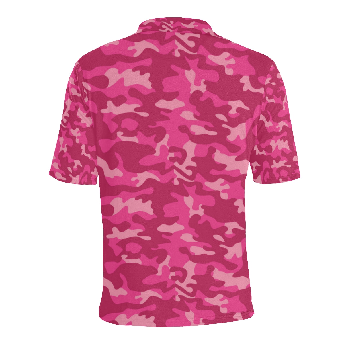 Camo Pink Pattern Print Design 01 Men Polo Shirt