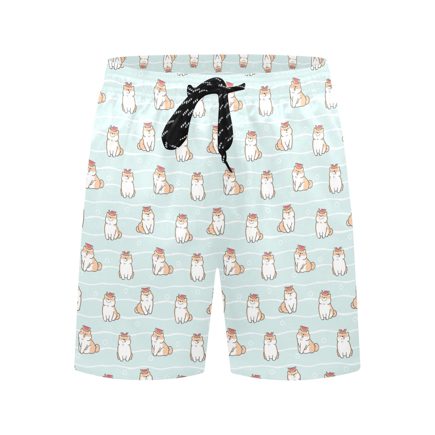 Shiba Inu Print Design LKS3011 Men's Swim Trunks Beach Shorts